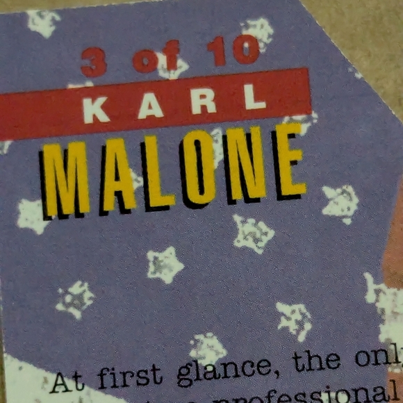 Karl Malone Fleer Special Edition Heroes Basketball Card - Purple Short Print - Picture 4 of 4